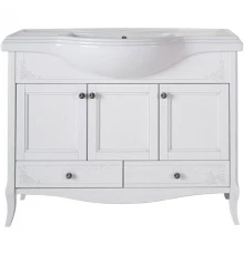 Тумба белый серебряная патина 102,6 см ASB-Woodline Салерно 4627072675897