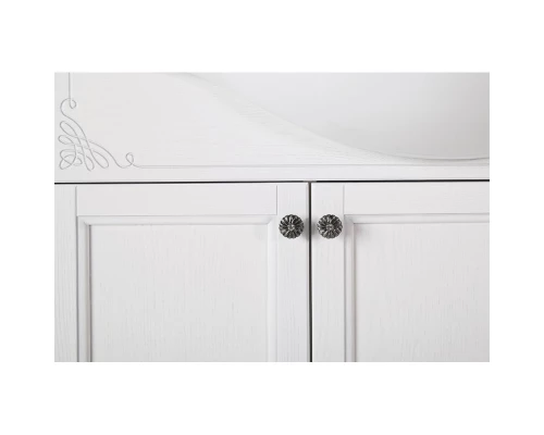 Тумба белый серебряная патина 102,6 см ASB-Woodline Салерно 4627072675897