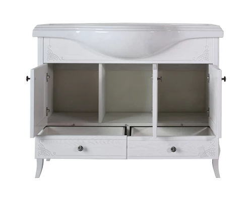 Комплект мебели белый серебряная патина 106,5 см ASB-Woodline Салерно