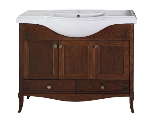 Тумба с раковиной антикварный орех 106,5 см ASB-Woodline Салерно
