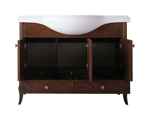 Тумба с раковиной антикварный орех 106,5 см ASB-Woodline Салерно