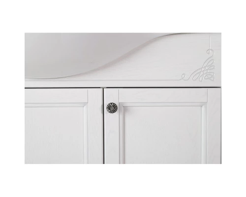 Комплект мебели белый серебряная патина 81 см ASB-Woodline Салерно