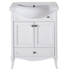 Тумба белый серебряная патина 63,2 см ASB-Woodline Салерно 4627072675934