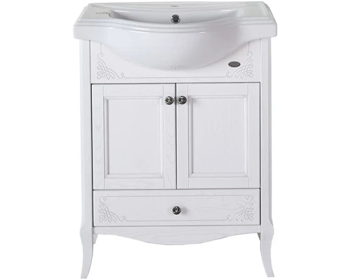 Тумба белый серебряная патина 63,2 см ASB-Woodline Салерно 4627072675934