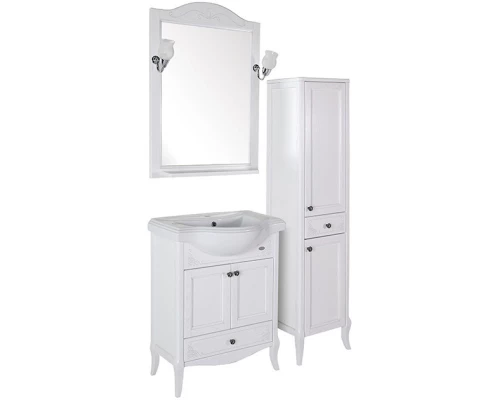 Тумба белый серебряная патина 63,2 см ASB-Woodline Салерно 4627072675934