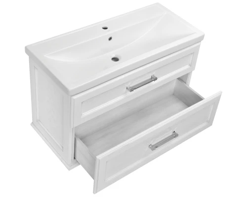 Тумба белый серебряная патина 100 см ASB-Woodline Венеция 4607947232271