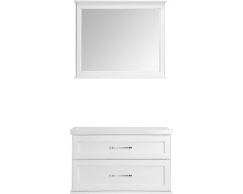 Комплект мебели белый серебряная патина 101 см ASB-Woodline Венеция