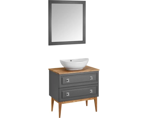 Зеркало 76x82 см серый матовый ASB-Woodline Каталина 4607947232455