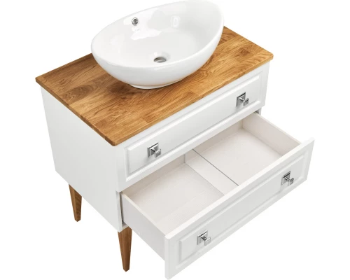 Тумба слоновая кость 79 см ASB-Woodline Каталина 4607947232578