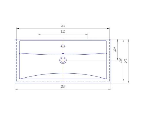 Комплект мебели серый матовый 101 см ASB-Woodline Кастелло