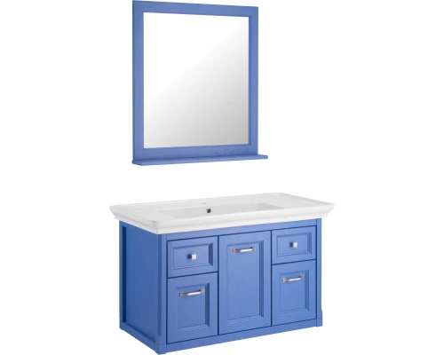 Тумба с раковиной синий матовый 105,8 см ASB-Woodline Толедо