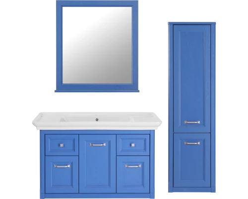 Тумба с раковиной синий матовый 105,8 см ASB-Woodline Толедо
