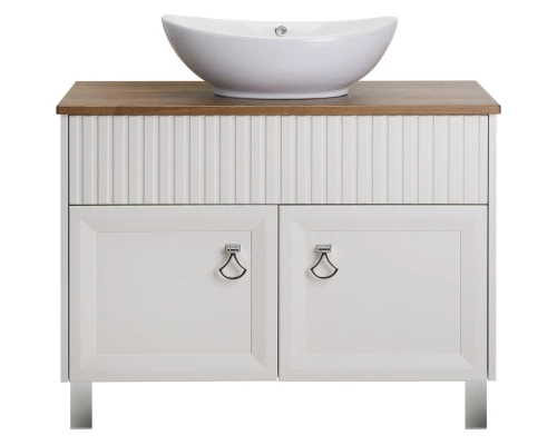 Тумба с раковиной слоновая кость 100 см ASB-Woodline Риола