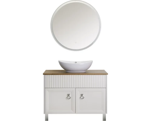 Тумба с раковиной слоновая кость 100 см ASB-Woodline Риола