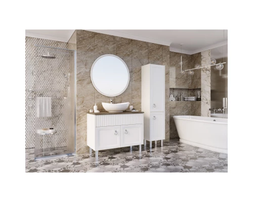 Тумба с раковиной слоновая кость 100 см ASB-Woodline Риола