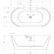 Акриловая ванна 160x80 см Abber AB9299-1.6