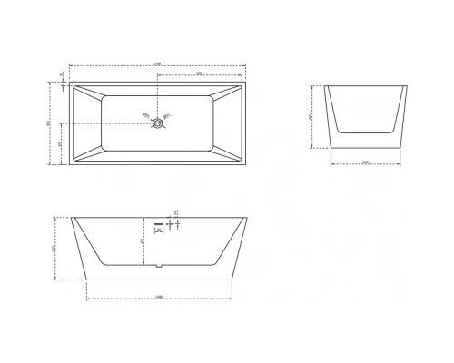 Акриловая ванна 170x80 см Abber AB9224-1.7