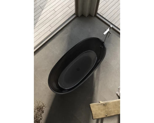 Ванна из полиэфирной смолы 165x78 см Abber Kristall AT9701Onyx