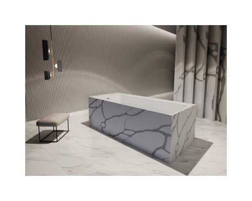 Ванна из литого мрамора 180x80 см Abber Blitz AS9502GB