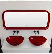 Зеркало 120x50 см красный Abber Kristall AT6702Rubin