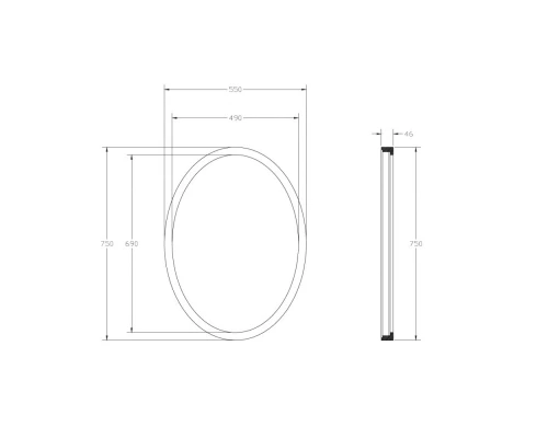Зеркало 55x75 см коричневый Abber Stein AS6610BR