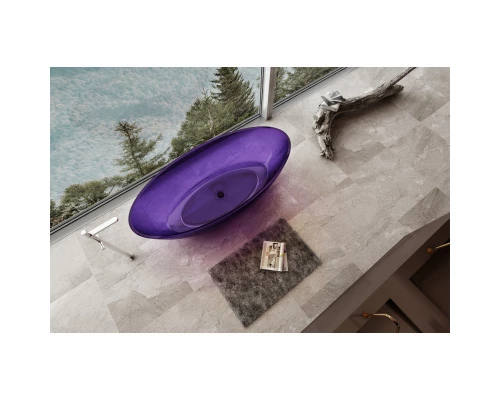 Ванна из полиэфирной смолы 180x85 см Abber Kristall AT9702Amethyst