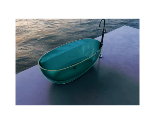 Ванна из полиэфирной смолы 170x75 см Abber Kristall AT9703Aquamarin
