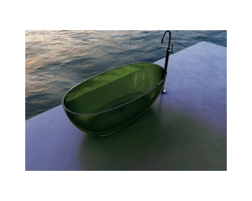 Ванна из полиэфирной смолы 170x75 см Abber Kristall AT9703Emerald