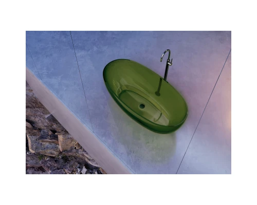 Ванна из полиэфирной смолы 170x75 см Abber Kristall AT9703Emerald