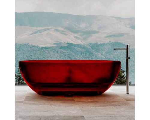 Ванна из полиэфирной смолы 170x75 см Abber Kristall AT9703Rubin