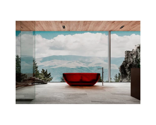 Ванна из полиэфирной смолы 170x75 см Abber Kristall AT9703Rubin