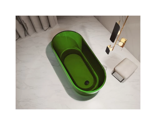 Ванна из полиэфирной смолы 170x80 см Abber Kristall AT9706Emerald