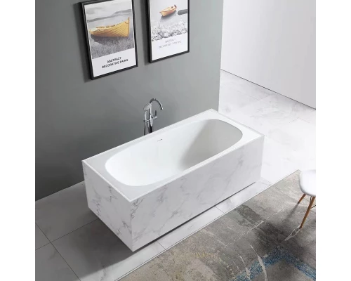 Ванна из литого мрамора 180x85 см Abber Blitz AS9501GB