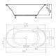 Акриловая ванна 180x85 см Alpen Io 16611