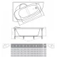 Акриловая ванна 140x95x42 см L Alpen Terra AVA0039