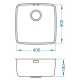 Кухонная мойка Alveus Luno 30 SAT матовая сталь 1129251