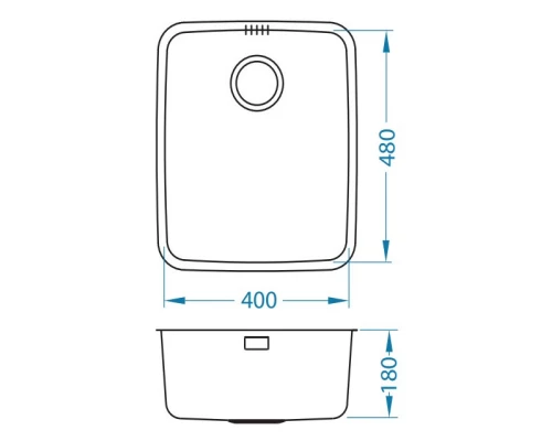 Кухонная мойка Alveus Luno 40 SAT матовая сталь 1129252
