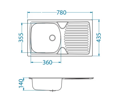 Кухонная мойка Alveus Basic 170 LEI декоративная сталь 1136536