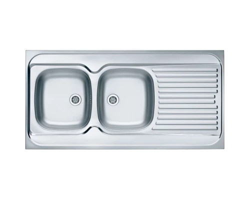 Кухонная мойка Alveus Classic 100 NAT полированная сталь 1009084