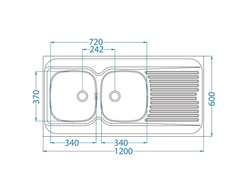 Кухонная мойка Alveus Classic 100 NAT полированная сталь 1009084