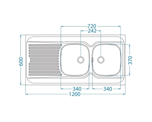 Кухонная мойка Alveus Classic 100 NAT полированная сталь 1009085