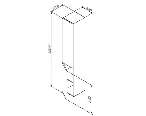 Пенал подвесной орех L Am.Pm Gem M90CHL0306NF