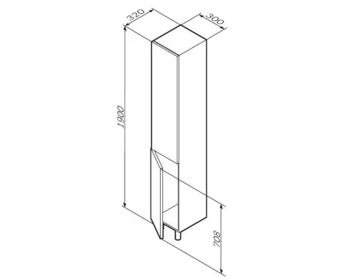 Пенал напольный орех L Am.Pm Gem M90CSL0306NF