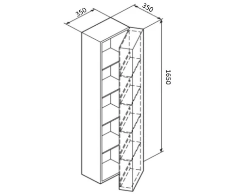 Пенал подвесной белый глянец R Am.Pm Spirit V2.0 M70ACHR0356WG