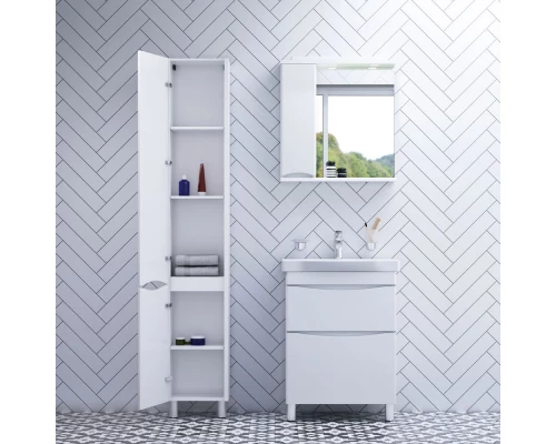 Зеркальный шкаф 65x75 см белый глянец L Am.Pm Like M80MPL0651WG