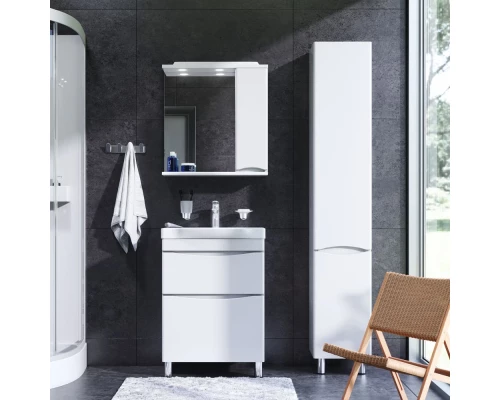 Зеркальный шкаф 65x75 см белый глянец R Am.Pm Like M80MPR0651WG