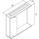 Зеркальный шкаф 80x75 см белый глянец L Am.Pm Like M80MPL0801WG
