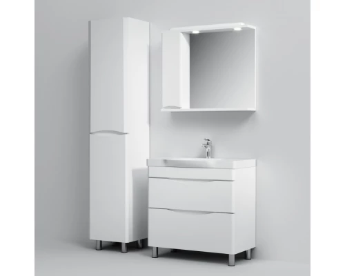 Зеркальный шкаф 80x75 см белый глянец L Am.Pm Like M80MPL0801WG