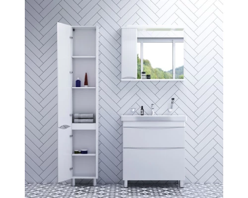 Зеркальный шкаф 80x75 см белый глянец L Am.Pm Like M80MPL0801WG