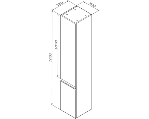 Пенал подвесной белый глянец R Am.Pm X-Joy M85ACHR0306WG